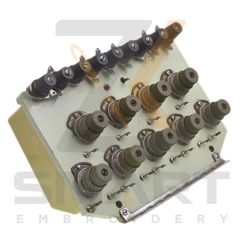 9 رنگ ٹینشن بیس یونٹ کے ساتھ ٹینشن بیس کارڈ Tajima ٹینڈرنگ مشین کے حصوں T01TJ901-U